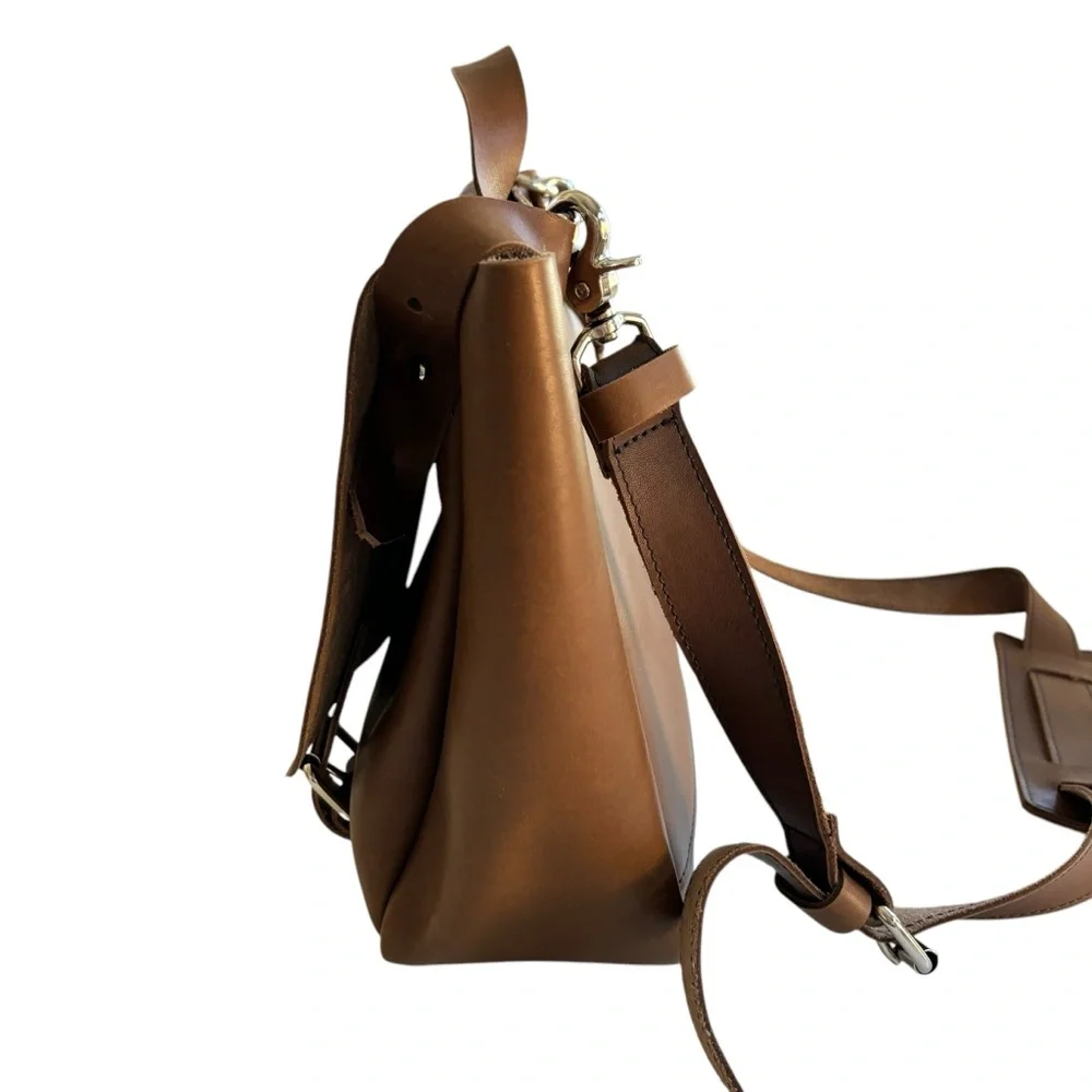 Copper River Bag Company Messenger Shoulder Bag Tan Leather